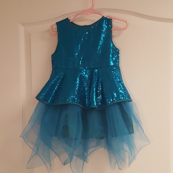 Aomi Blue Sequin Mermaid Dress halloween - Picture 1 of 5